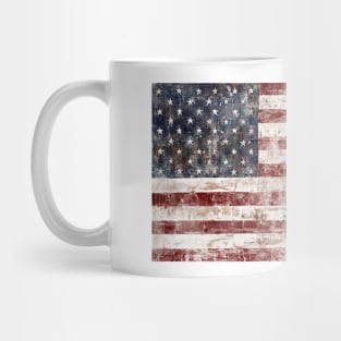 Rustic American Flag Sticker Mug